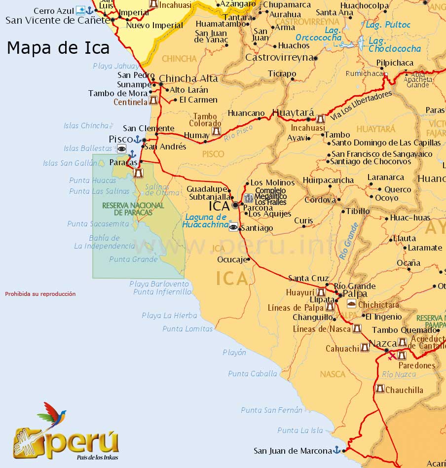 Mapa de Ica